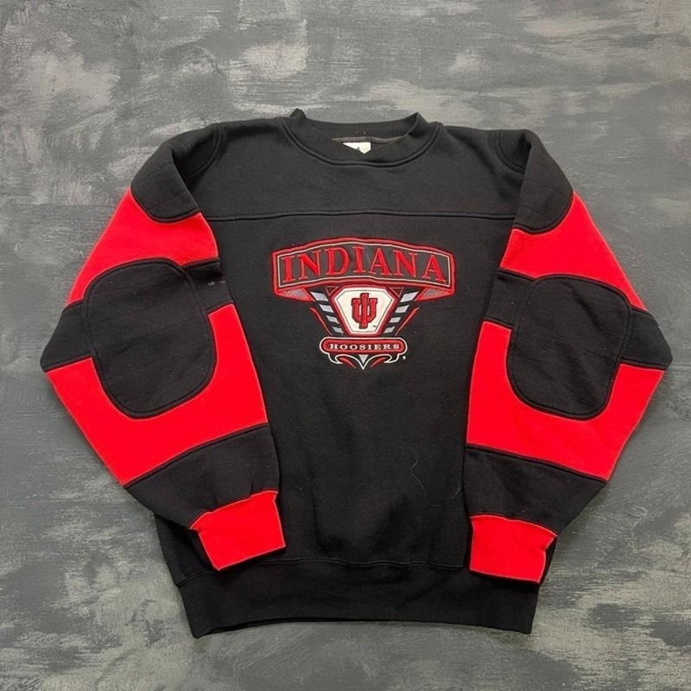 Vintage Indiana Hoosiers Sweatshirt Mens XL Black 1990s NCAA